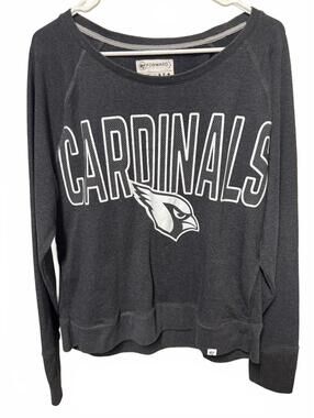 '47 Forward Arizona Cardinals Long Sleeve Pullover Charcoal XL